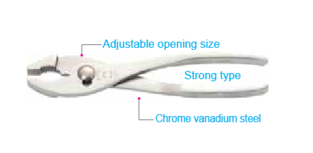 Temo 8-1/16"/205mm Heavy Duty Full Cr-V Steel Slip Joint Pliers