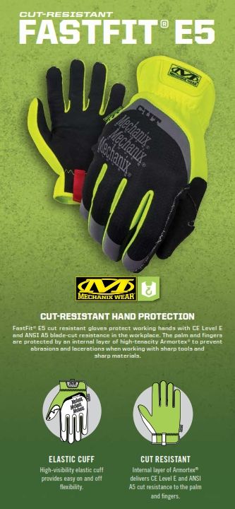 Mechanix® FastFit E5 Cut-Resistant Gloves