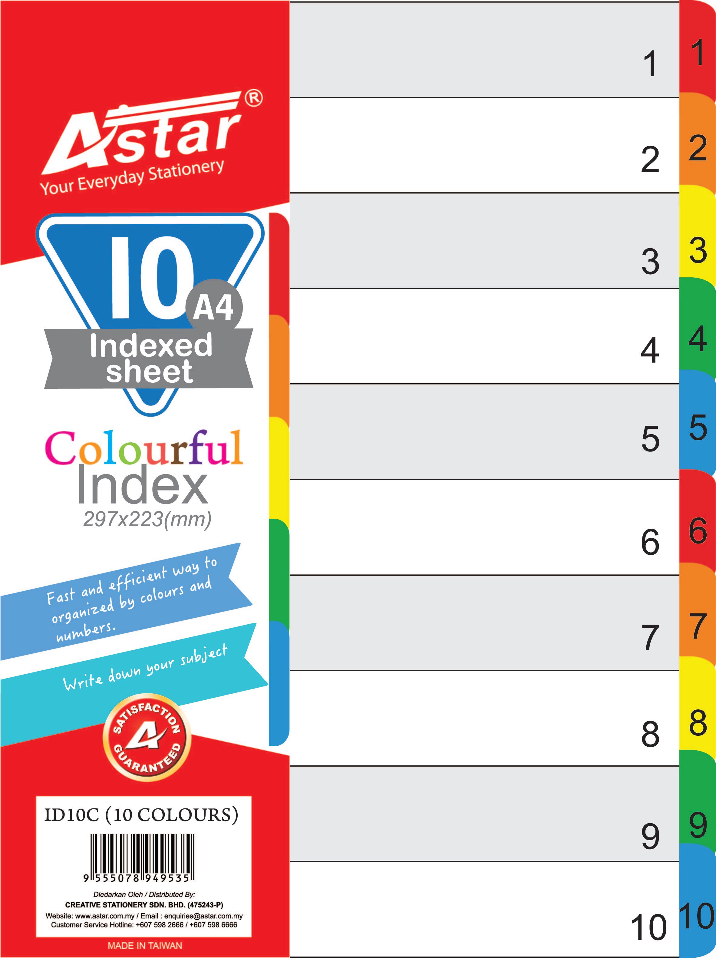 ID10C ASTAR INDEX DIVIDER