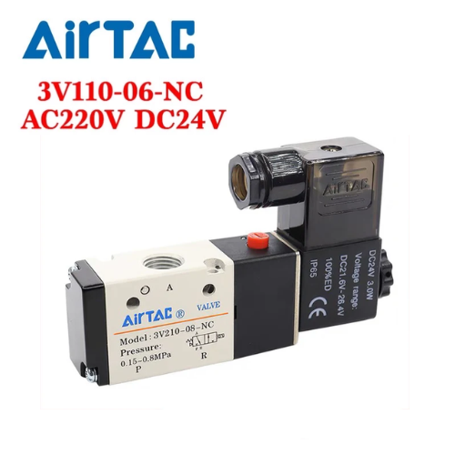 AirTAC 3V110-06-NC Pneumatic 3/2 Way Solenoid Valve