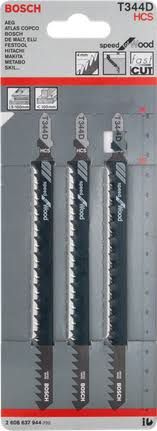 BOSCH T 344 D WOOD JIGSAW BLADE (3 PCS/PACK) (2608637944)
