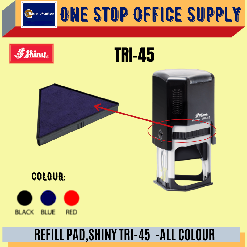 REFILL PAD,SHINY TRI-45 -ALL COLOUR /Shiny /Shiny Refill Pad /Ink Pad Refill /Stamp Pad Refill /Shin Refill Ink Pad