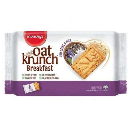 Oat Krunch Breakfast Chia Seed & Milk 192 g x 12