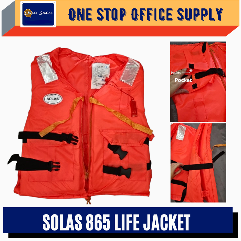SOLAS 865 LIFE JACKET - ORANGE COLOR / LIFT JACKET / LIFT VESTS / SAFETY VESTS / SAFETY JACKET / JACKET FISHING BOATING / BAJU KESELAMATAN / JAKET KESELAMATAN / SOLAS 865