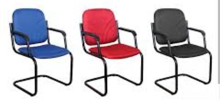 Visitor Chair Model: AR-CH-300-OF C/W ARMREST SOUTH SEA BLUE