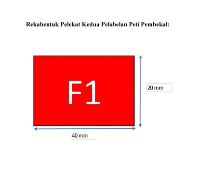 Sticker Pelekat Kedua Pelabelan Peti Pembekal (F4) - (100kpg)