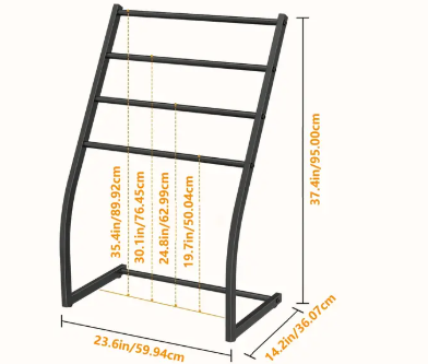 4-Tier Sturdy Metal Towel Rack