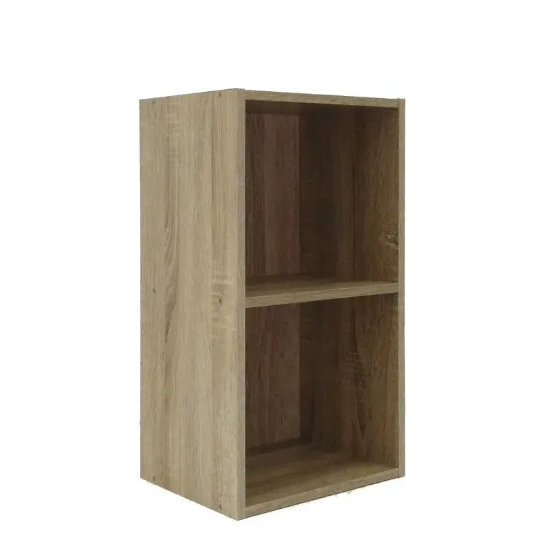 2 Tier Bookshelf with Wood Construction and Easy DIY Assembly - Rak Buku 2 Tingkat