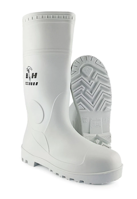 Black Hammer High-cut 35cm Slip Ons - White