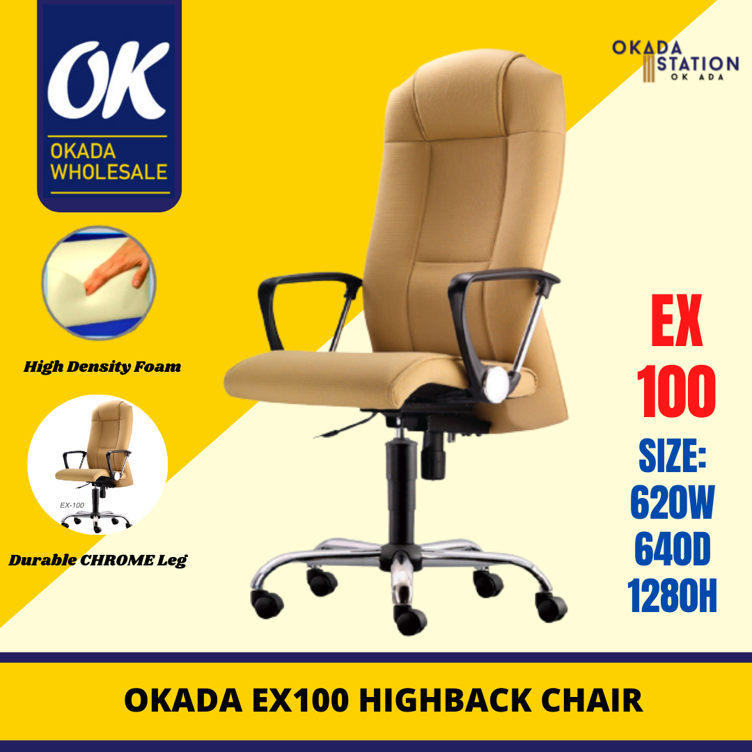Kennedia EX-100 EXECUTIVE HIGH BACK CHAIR- FABRIC / CHAIR / Ergonomic Fabric Chair / High Back Chair / EX-100 / Office Chair