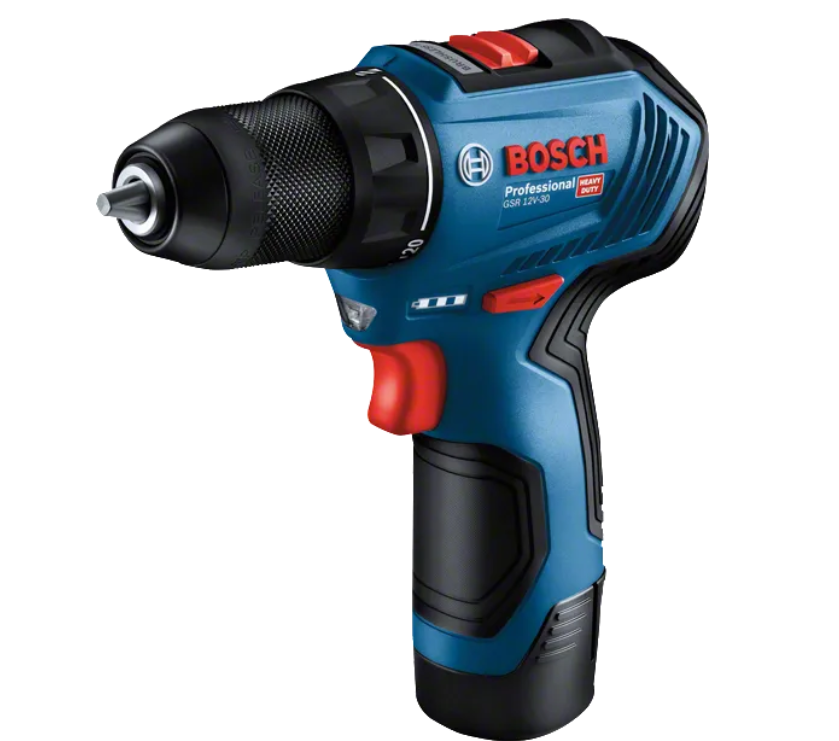 BOSCH GSR 12V-30 PROFESSIONAL CORDLESS DRILL DRIVER KIT (06019G90L1)