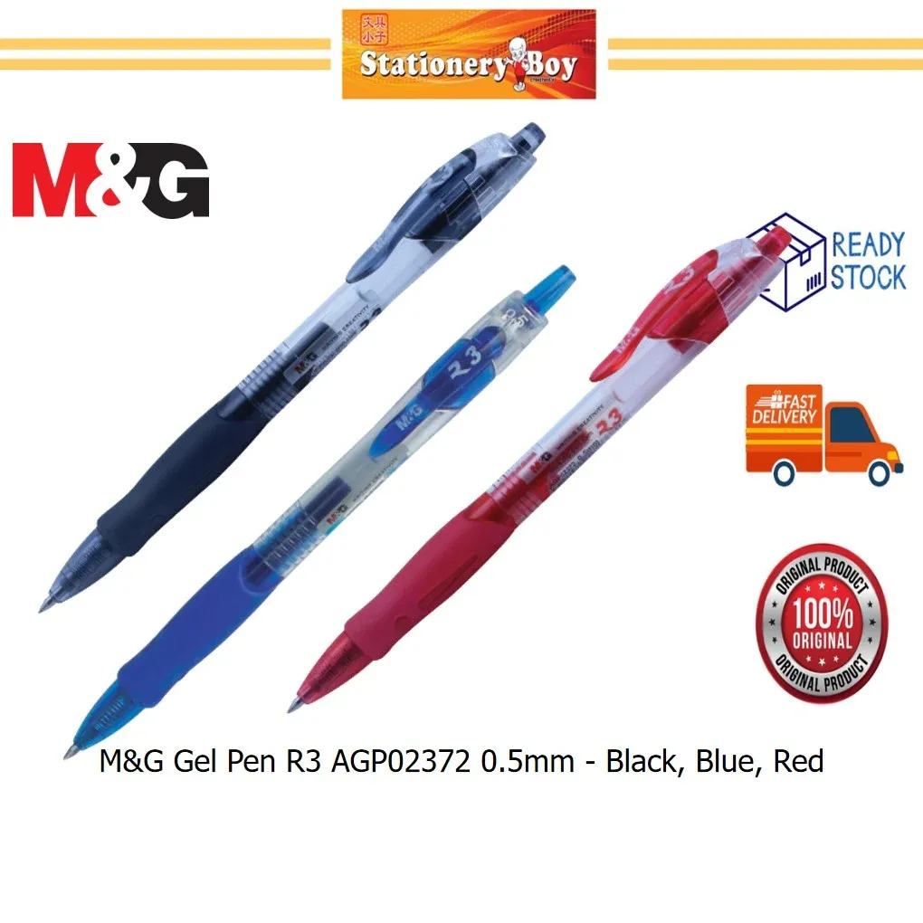 M&G Gel Pen R3 AGP02372 0.5mm / Pen Dakwat Gel - Black, Blue, Red