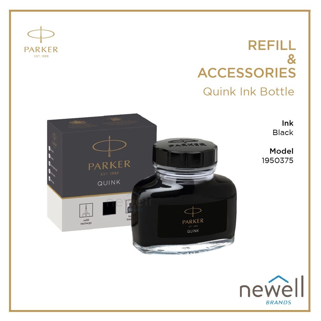 Parker *Parker Quink Ink Bottle 57ml Black / Fountain Pen Ink Bottle