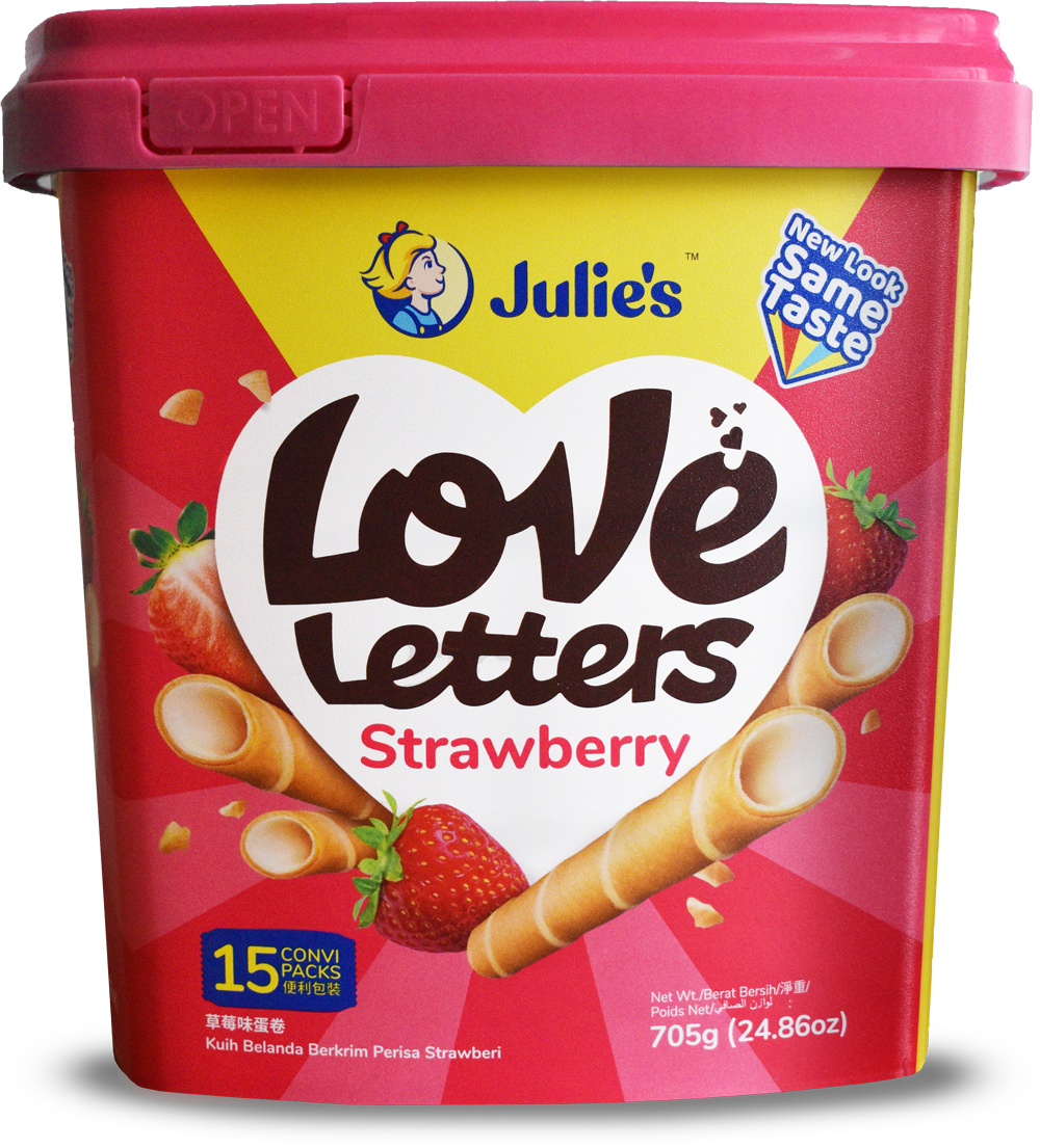 (Loose pack) Julie’s Love Letters Strawberry 705g