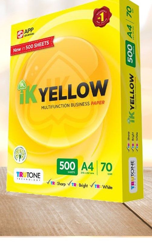 Ik Yellow A4 Copier Paper 70Gsm 500's