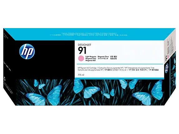 Genuine Malaysia HP Warranty - HP 91 Light Magenta 775ml Ink Cartridge