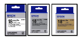 EPSON TAPE CARTRIDGE LK-5WBN / LK-5SBM / LK-5KBM / LK-5TBN / LK-5YBP / LK-5GBP - 18MM X 9M