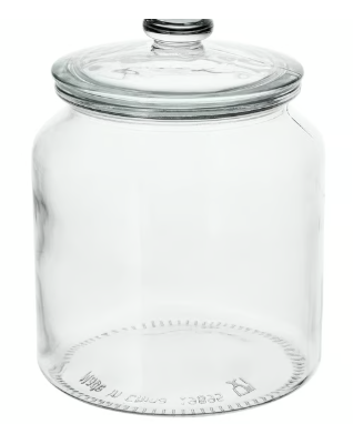 Jar with lid, clear glass, 1.9 l