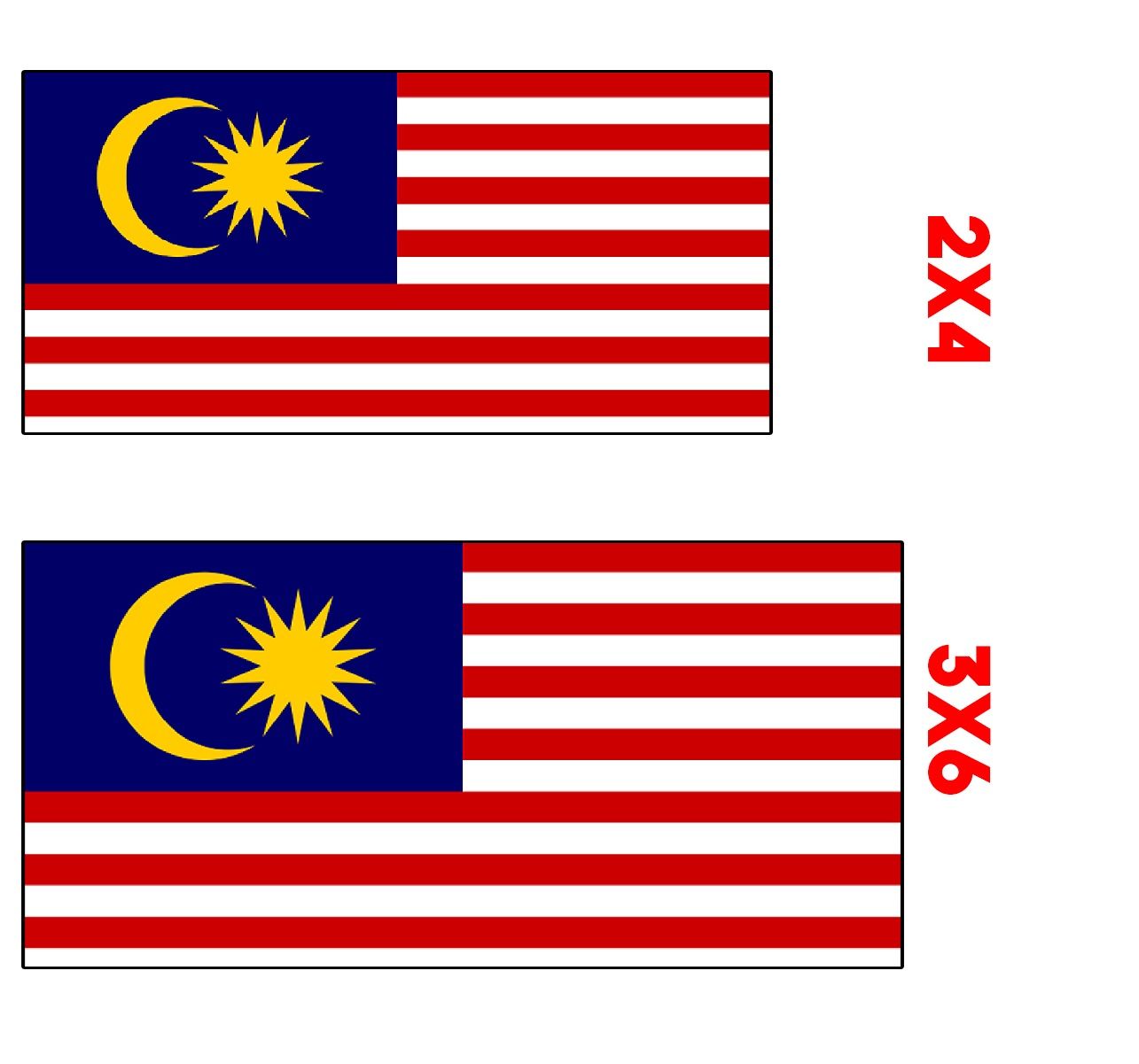 Bendera Malaysia 2x4ft / 3x6ft