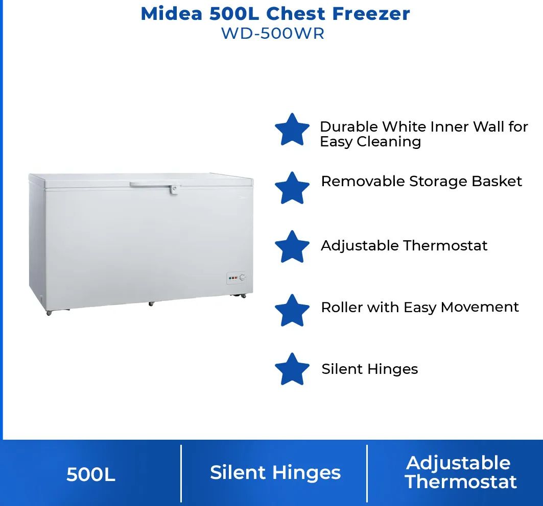 Midea 500L Chest Freezer WD-500WR