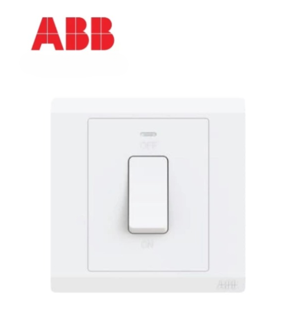 ABB INORA 1 GANG 1-WAY 20AX DP SWITCH WITH NEON / WHITE (BL111S)