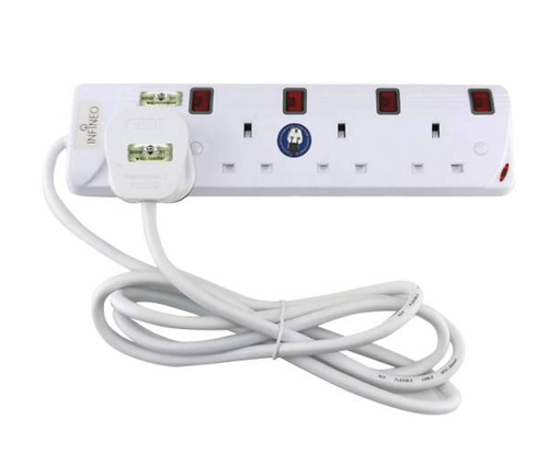 SE SETIA ELECTRIC 9594N 5M GELOOF 4 GANG TRAILING SOCKET NEON