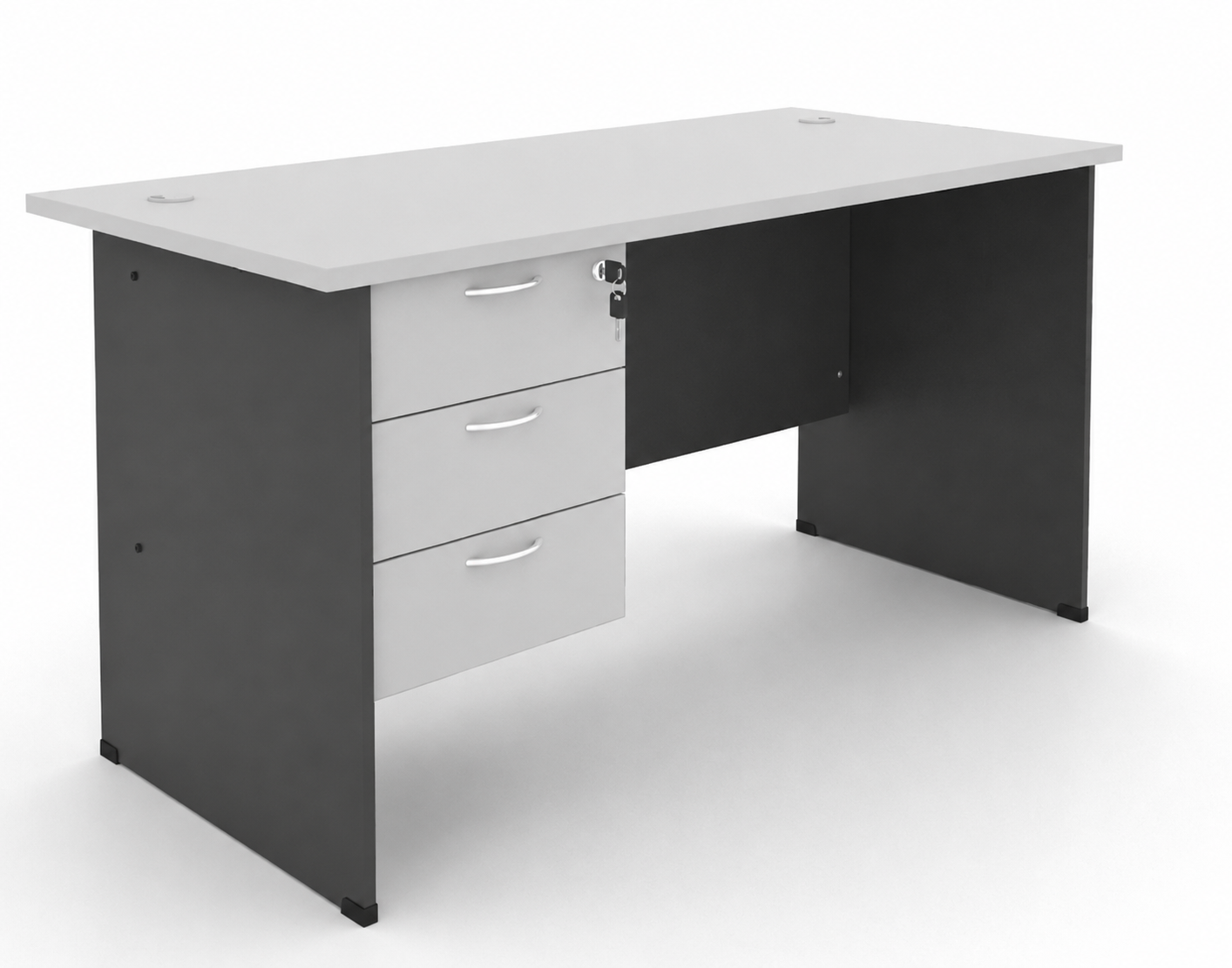 Rectangular Writing Table With Mobile Pedestal 3 Drawer 6ft
