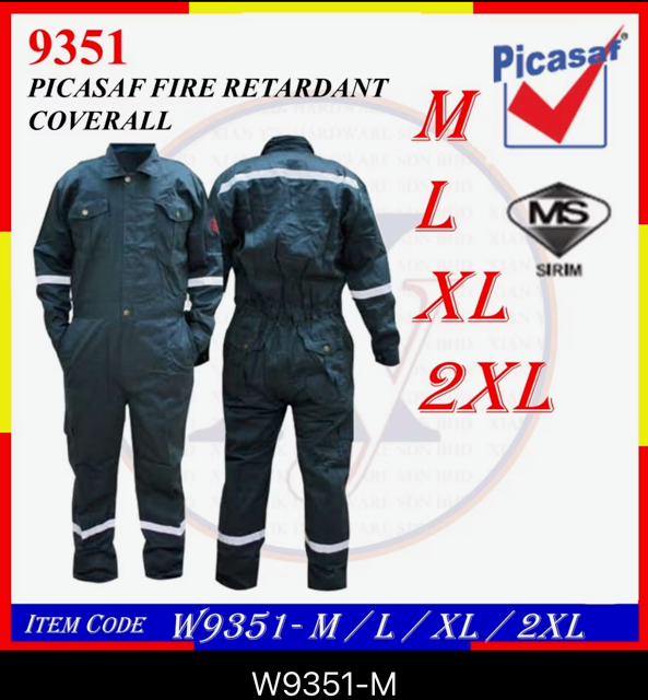PICASAF FIRE RETARDANT COVERALL ~ 9351