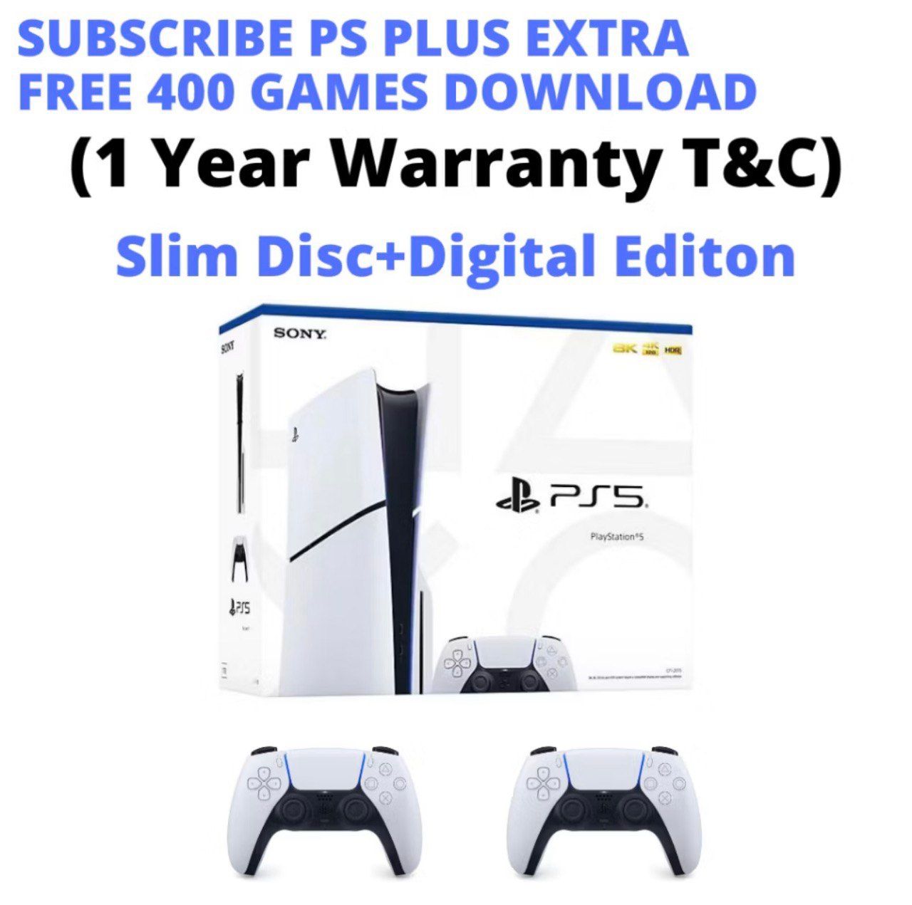 Sony Playstation 5 PS5 1TB Slim Disc MY 2 DS (Sony Malaysia Warranty)