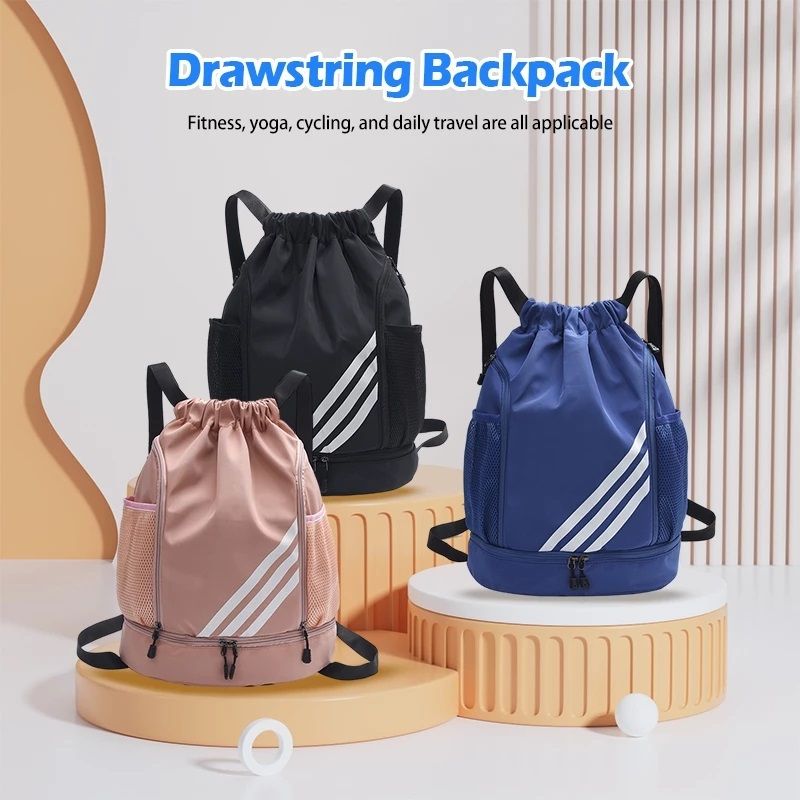 Gym Bag Sport Drawstring Bag Basketball And Football Bag Beg Sukan Beg Bola Bagpack Adjustable Sports Bag Drawstring Bag