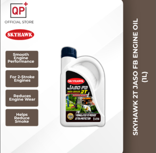 SKYHAWK 2T JASO FB ENGINE OIL (25:1) 1 LITRE l MINYAK HITAM MOTOSIKAR l 发动机油-