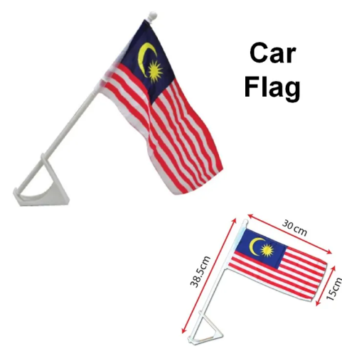 BENDERA MALAYSIA SAIZ KERETA (SAIZ : 30CM x 38CM)