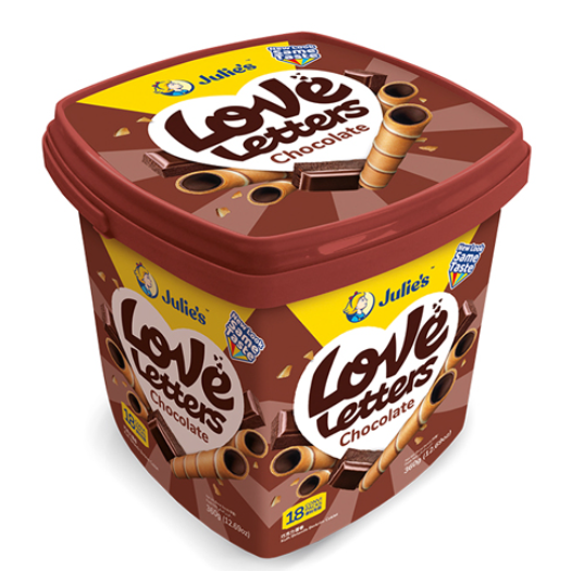(Loose pack) Julie’s Love Letters Chocolate 360g
