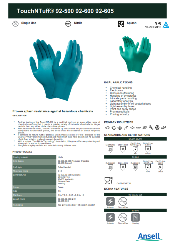 Ansell Disposable Gloves