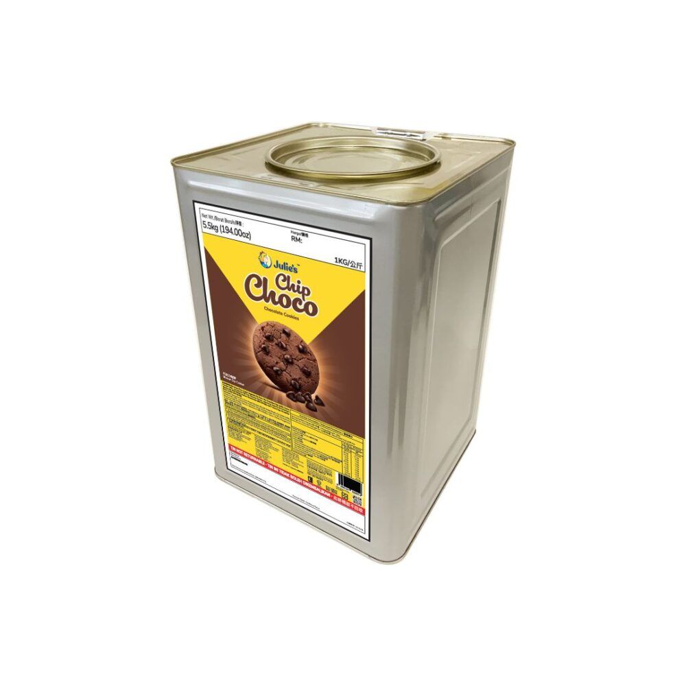 JULIE'S TIN BISCUITS CHIP CHOCO SANDWICH 5.5KG