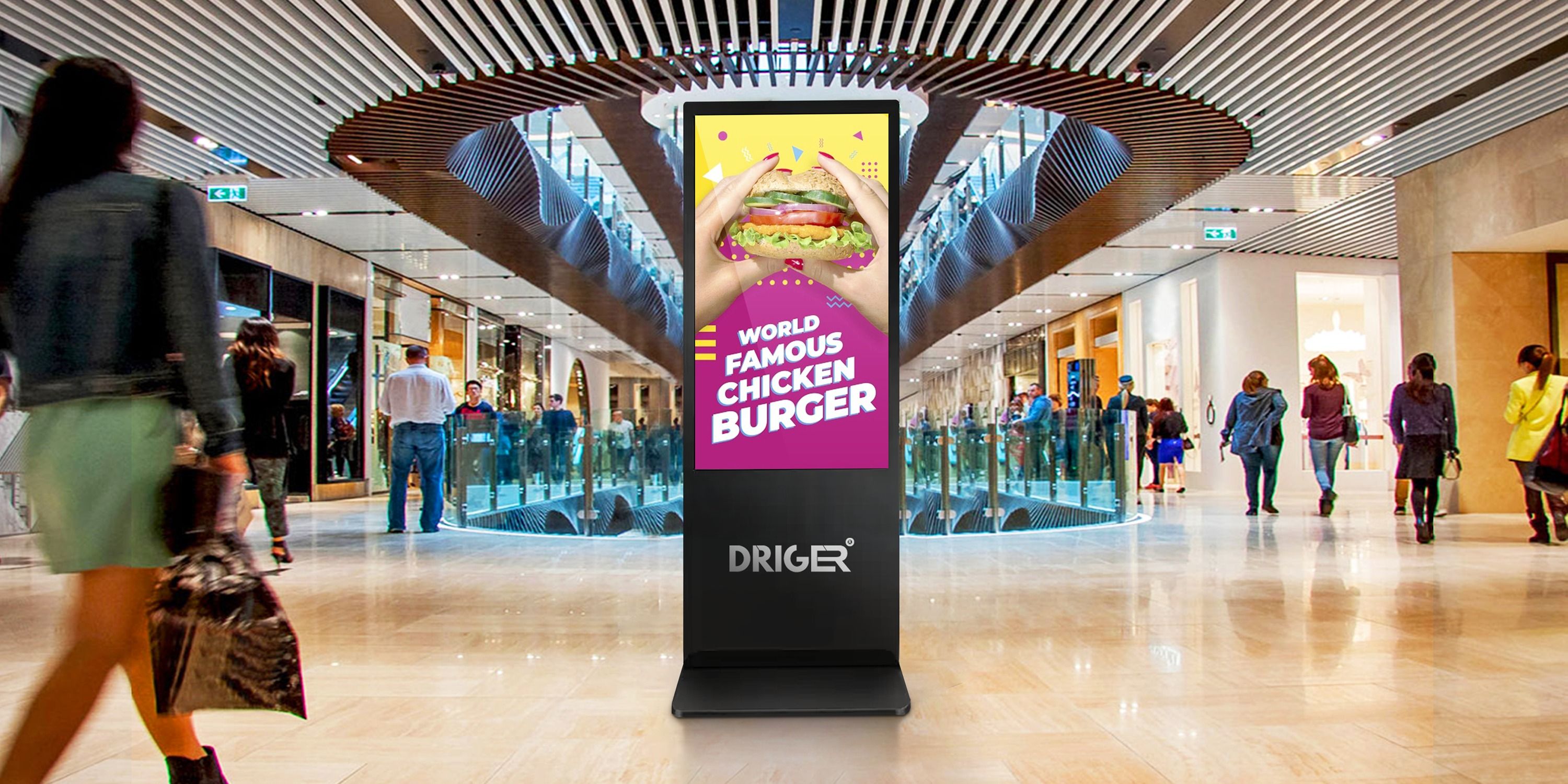 DRIGER 55" Interactive Digital Display Kiosk Signage GA55FHD02 (Touch/Non-Touch)