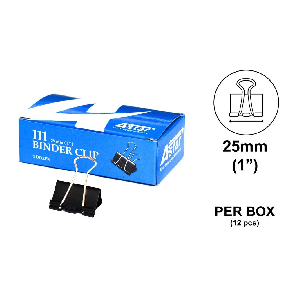 25MM DOUBLE CLIP (12PCS / BOX)