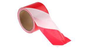 SAFETY WARNING TAPE RED/WHITE-50METRES