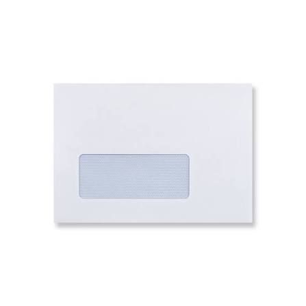 114MM X 162MM WHITE WINDOW ENVELOPE