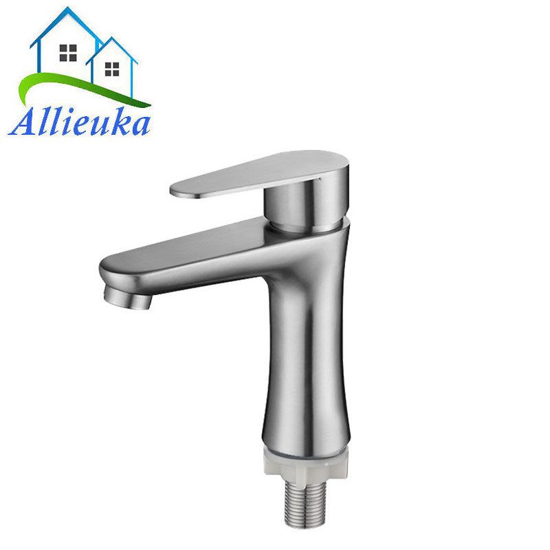 Allieuka SUS304 Faucet Single Cold Basin Tap Sink Faucet