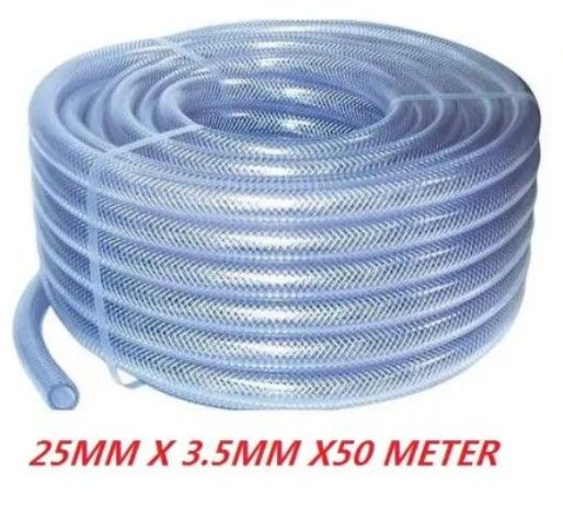 - 25mm(1 inch) x 3.5mm x 50YARD TRANSPARENT REINFORCE HOSE
