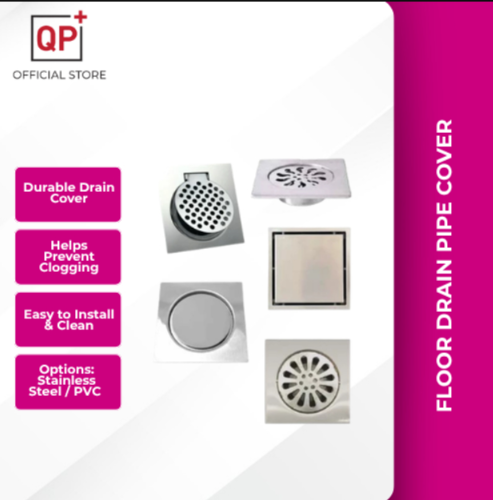 STAINLESS STEEL FLOOR GRATING DRAIN COVER FLOOR TRAP PVC FLOOR GRATING l PENUTUP LONGKANG l 地漏盖-SUS304 6" TILE