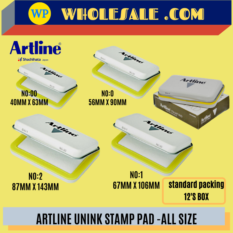 ARTLINE / STAMP PAD / UNINK STAMP PAD / NO INK / ARTLINE STAMP PAD / ALL SIZE / STAMP PAD KOSONG /