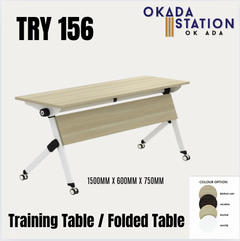 APEX TRAINING TABLE / STUDY TABLE / SIZE 5' / 1500MM / FOLDED TABLE / TRY 156 / OFFICE TABLE / MEJA PEJABAT / MEJA TRAINING / MEETING TABLE