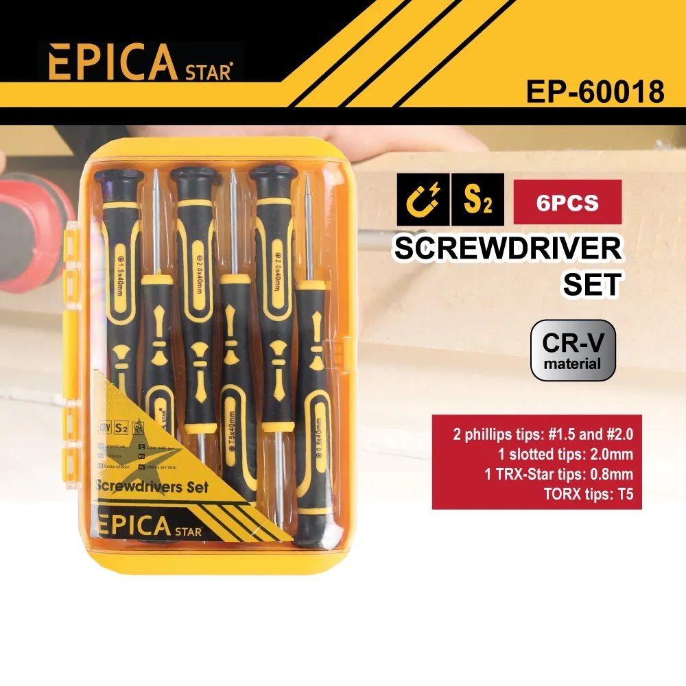 EPICA STAR *EPICA STAR 6PCS SCREWDRIVER SET PRECISION SCREW DRIVER KIT EP 60018