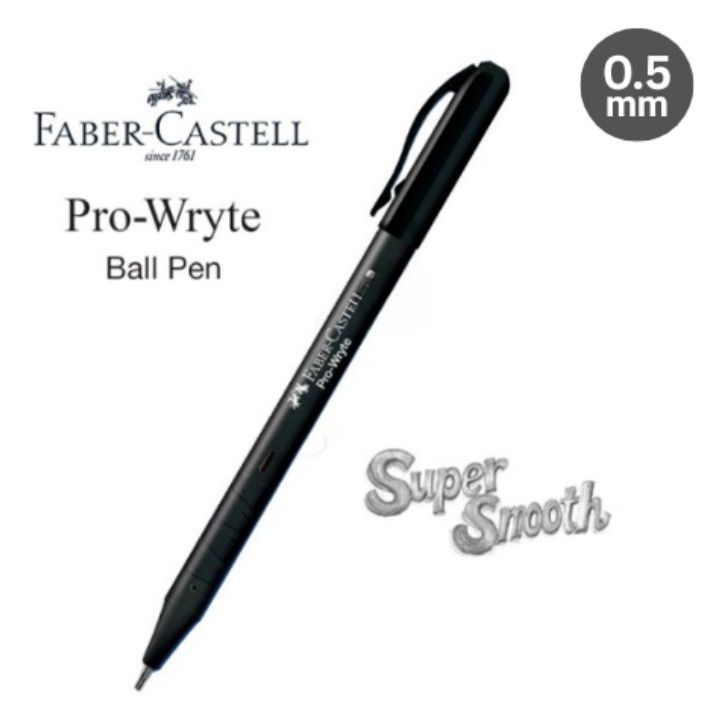 Faber-Castell Pro-Wryte Ball Pen ( 0.5 / 0.7 ) 12pcs or 6pcs 650199 Blk 0.5 12pcs PEN-650199-KK