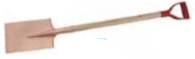 Temo 1390mm Safety Square Mouth Shovel - Al-Br