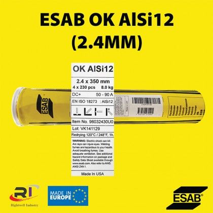 RIGHTWELL ESAB OK ALSI12 ALUMINIUM WELDING ELECTRODE (2KG)