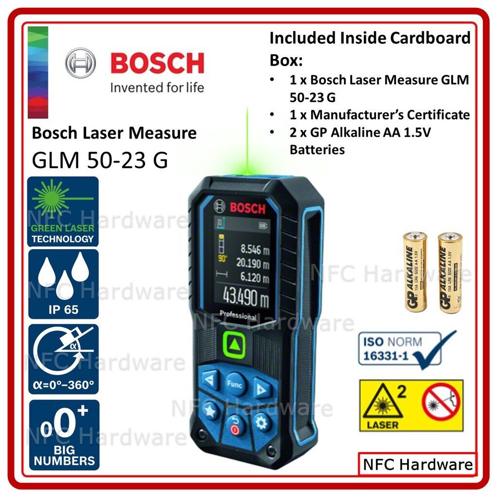 *BOSCH Laser Range Finder Laser Measure GLM 50-27 CG (50Meter)