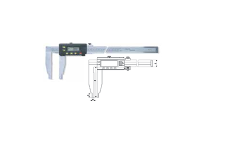 Temo 0-1000mm Long Jaw Digital Caliper